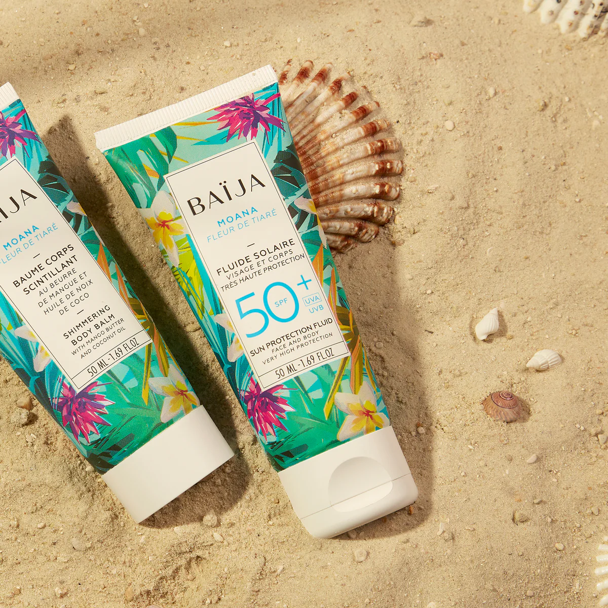 duo baume scintillant + fluide solaire